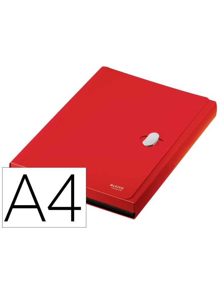 Carpeta leitz recycle clasificador fuelle polipropileno 5+1 compartimentos din a4 rojo Carpeta leitz recycle clasificador fuelle polipropileno 5+1 compartimentos din a4 rojo
