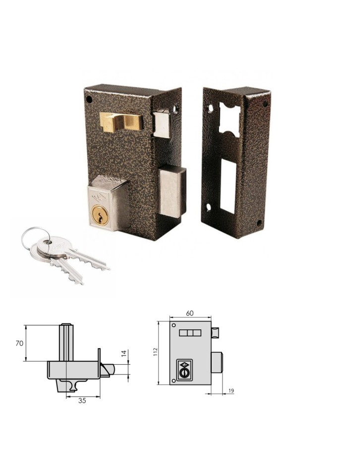 Cerradura Cvl 756A / 60 / Hierro Esmaltado Derecha Cilindro 70 mm. Cerradura Cvl 756A / 60 / Hierro Esmaltado Derecha Cilindro 70 mm.