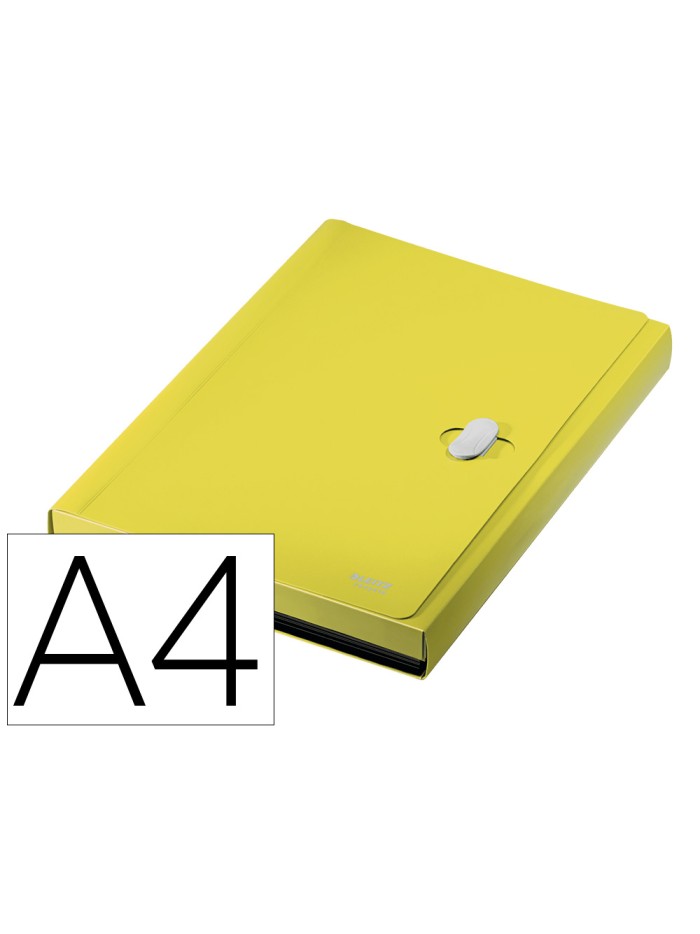 Carpeta leitz recycle clasificador fuelle din a4 polipropileno 5 compartimentoscon bolsillo frontal amarillo Carpeta leitz recycle clasificador fuelle din a4 polipropileno 5 compartimentoscon bolsillo frontal amarillo