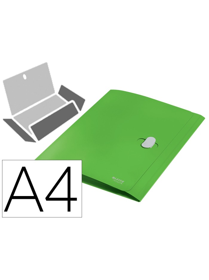 Carpeta leitz recycle gomas tres solapas din a4 polipropileno verde Carpeta leitz recycle gomas tres solapas din a4 polipropileno verde