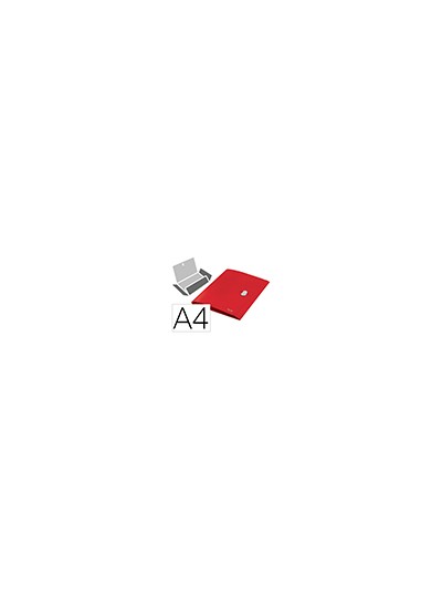 Carpeta leitz recycle gomas tres solapas din a4 polipropileno rojo