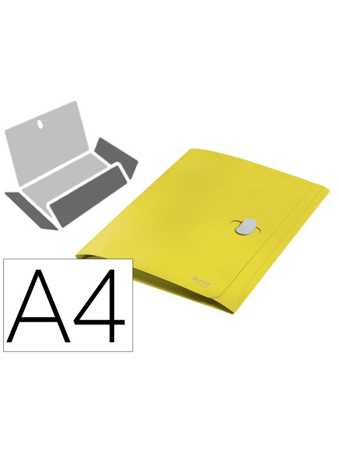 Carpeta leitz recycle gomas tres solapas din a4 polipropileno amarillo Carpeta leitz recycle gomas tres solapas din a4 polipropileno amarillo