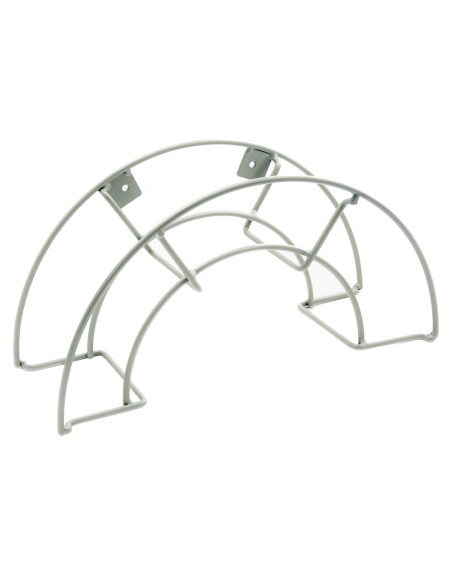 Soporte Manguera Pared Metalica 1/2 Luna Color Gris