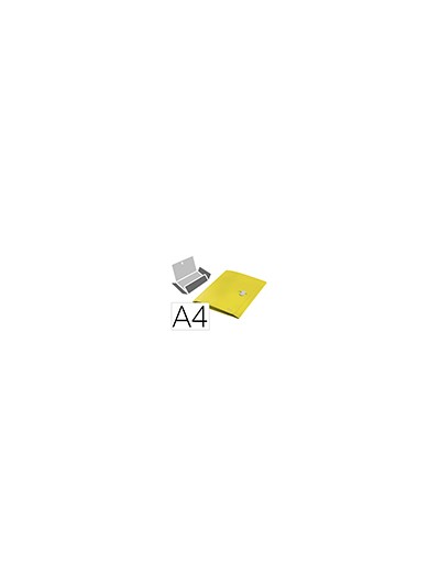Carpeta leitz recycle gomas tres solapas din a4 polipropileno amarillo