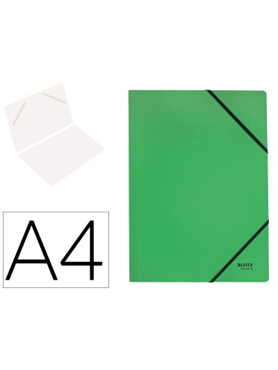 Carpeta leitz recycle gomas din a4 carton reciclable 100% verde