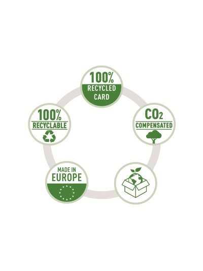 Carpeta leitz recycle gomas din a4 carton reciclable 100% azul
