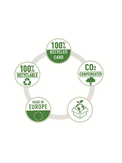 Carpeta leitz recycle gomas din a4 carton reciclable 100% amarillo