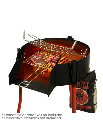 Barbacoa Rustica Multiusos Ø 50 cm. Valida Para Carbon, Leña y Paelleros.