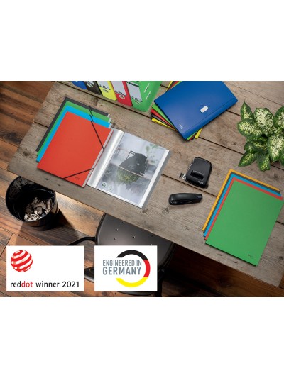 Carpeta leitz recycle gomas din a4 carton reciclable 100% amarillo