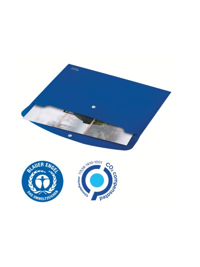 Carpeta leitz recycle portadocumentos broche din a4 polipropileno azul