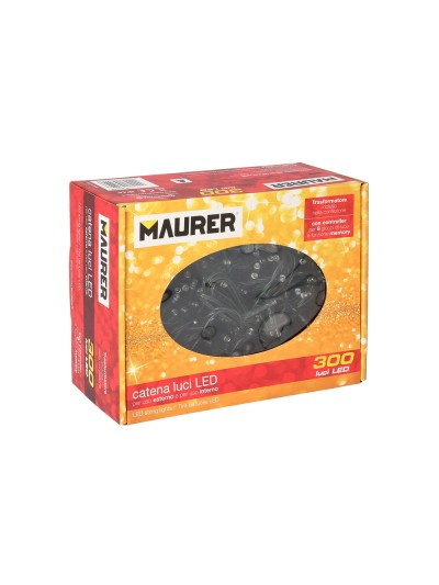 Guirnalda Luces Navidad 300 Leds Color Azul Hielo. Luz Navidad Interiores y Exteriores Ip44
