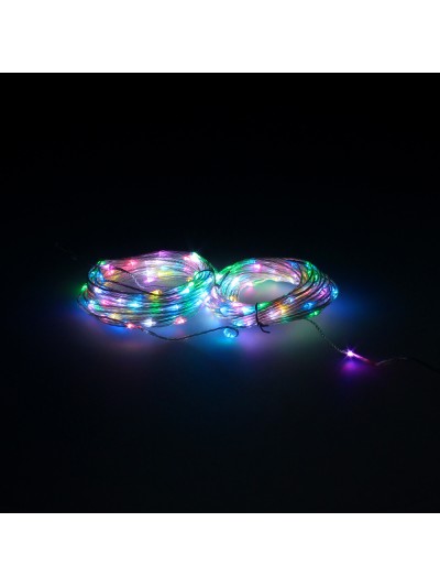 Guirnalda Luces Navidad 200 Leds Multicolor RGB Con Mando Luz Navidad Interiores y Exteriores Ip44