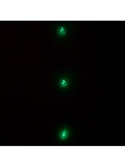 Guirnalda Luces Navidad Arboles 20 Leds Color Verde. Luz navidad interiores IP20 A Pilas 3AA (No Incluida)