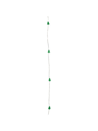 Guirnalda Luces Navidad Arboles 20 Leds Color Verde. Luz navidad interiores IP20 A Pilas 3AA (No Incluida)