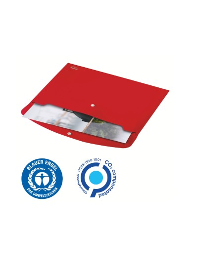 Carpeta leitz recycle portadocumentos broche din a4 polipropileno rojo