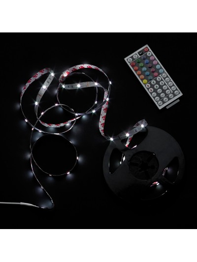 Tira Led Multicolor Rgb Con Mando Adhesiva Con 150 Leds 36 W 12 V. 850 Lumenes Luz Multicolor IP 20 5 Metros
