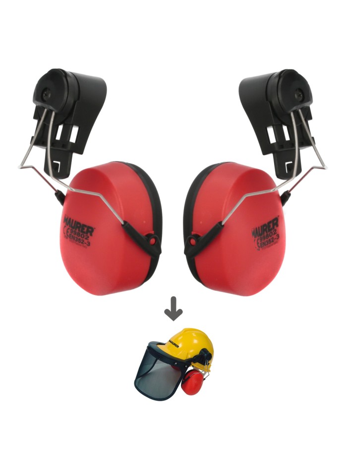 Recambio Protector Auditivo Para Casco Con Visera, Protector Facial De Rejilla y Protector Auditivo Maurer Modelo 99790 Recambio Protector Auditivo Para Casco Con Visera, Protector Facial De Rejilla y Protector Auditivo Maurer Modelo 99790