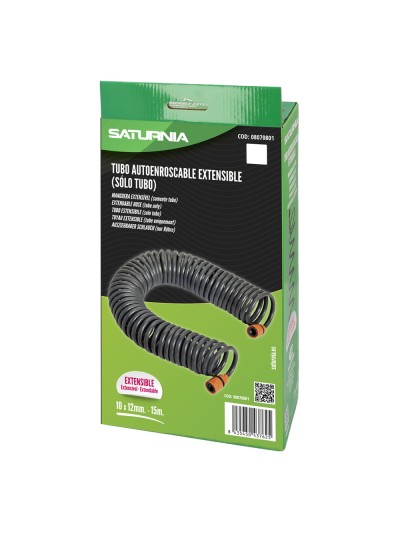 Manguera  Extensible Espiral Autoenroscable Para Riego Jardin Con Conectores 15 Metros