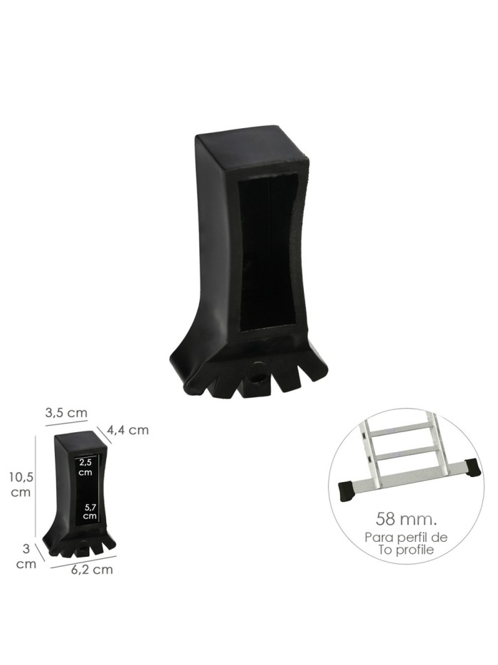 Contera Larguero Escalera 2 y 3 tramos /  Escalera Multiposicional con Perfil 58 mm. Versión 2019