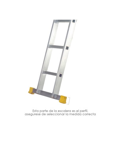 Contera Larguero Escalera 2 y 3 tramos /  Escalera Multiposicional con Perfil 58 mm. Versión 2019