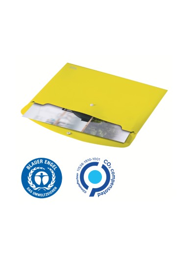 Carpeta leitz recycle portadocumentos broche din a4 polipropileno amarillo