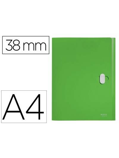 Carpeta de proyectos leitz recycle din a4 polipropileno lomo 38 mm verde