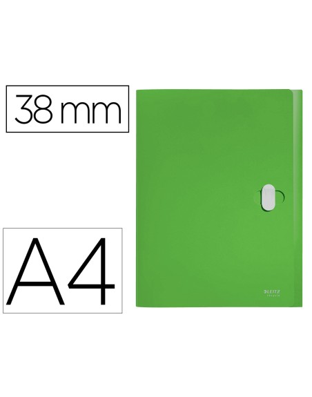 Carpeta de proyectos leitz recycle din a4 polipropileno lomo 38 mm verde