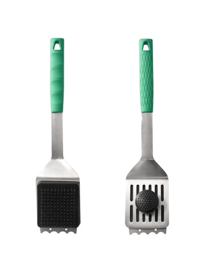 Espatula Con Cepillo Rascador Para Barbacoa 41,5 cm.