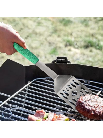 Espatula Con Cepillo Rascador Para Barbacoa 41,5 cm.