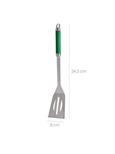 Set Complementos Para Barbacoa 3 Piezas. (Espatula, Pinzas y Tenedor) 34,5 cm.