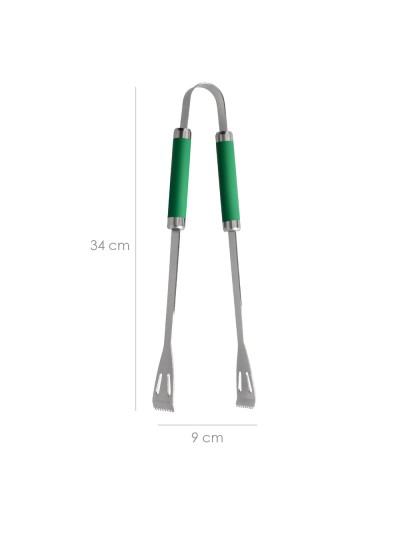Set Complementos Para Barbacoa 3 Piezas. (Espatula, Pinzas y Tenedor) 34,5 cm.