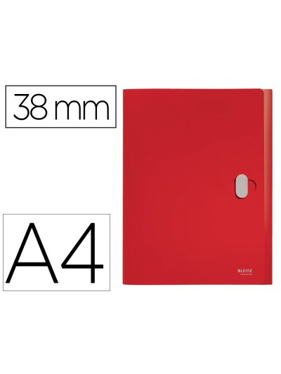 Carpeta de proyectos leitz recycle din a4 polipropileno lomo 38 mm rojo