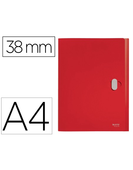 Carpeta de proyectos leitz recycle din a4 polipropileno lomo 38 mm rojo