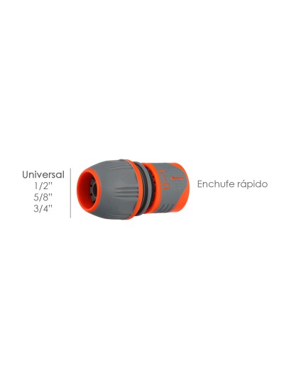 Conector Manguera Plastico Universal  1/2" 5/8" 3/4"