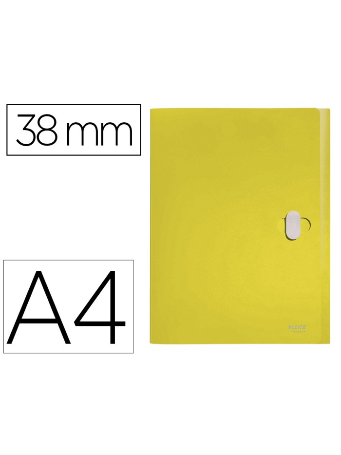 Carpeta de proyectos leitz recycle din a4 polipropileno lomo 38 mm amarillo Carpeta de proyectos leitz recycle din a4 polipropileno lomo 38 mm amarillo