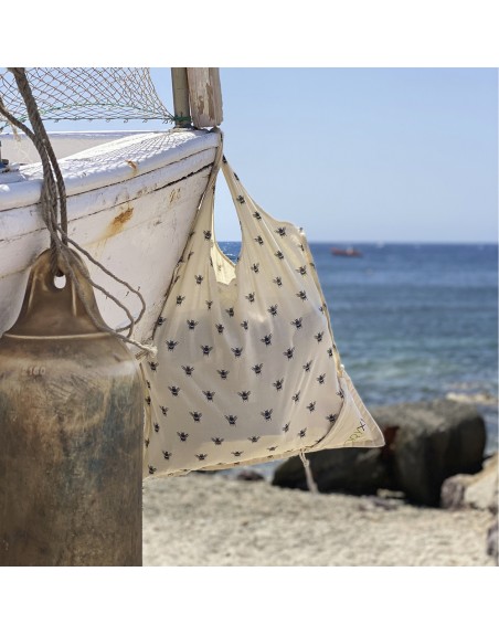 Bolsa Compra Algodon Organico 100% Plegable 52x47 cm.