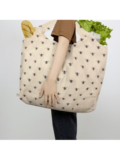 Bolsa Compra Algodon Organico 100% Plegable 52x47 cm.