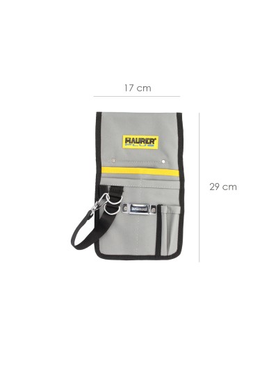 Funda Bolsa Porta Herramientas Para Cinturon Con 7 Bolsillos y Mosqueton Portaherramientas Electricista Multibolsillos Poliester