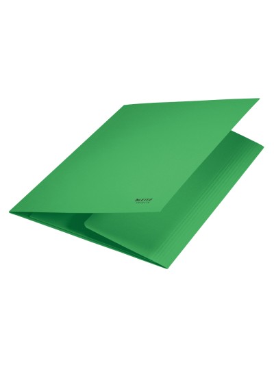 Subcarpeta leitz recycle con tres solapas din a4 carton 100% reciclable verde