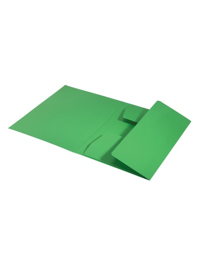 Subcarpeta leitz recycle con tres solapas din a4 carton 100% reciclable verde