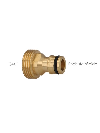 Adaptador Manguera Laton  3/4" macho