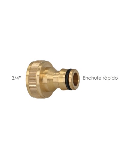 Adaptador Manguera Laton  3/4 hembra