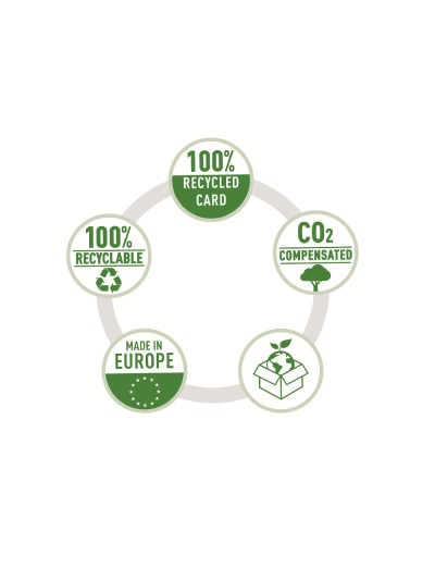 Subcarpeta leitz recycle con tres solapas din a4 carton 100% reciclable azul