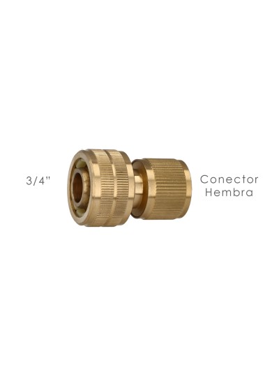 Conector Manguera Laton  3/4" Hembra, Adaptador Grifo, Conector Grifo A Conector Rapido