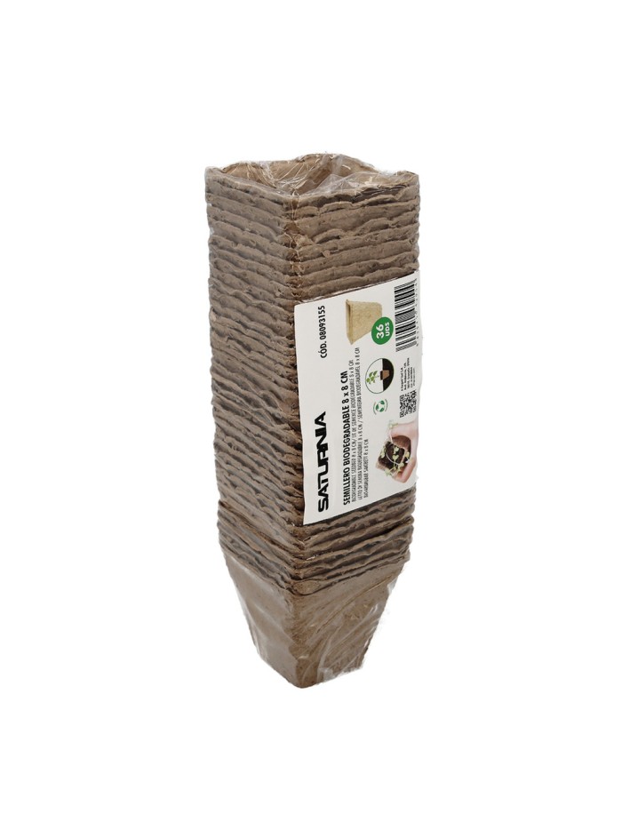 Semilleros Biodegradables8x8 cm. Pack 36 Semilleros Para Siembra / Germinacion De Plantas