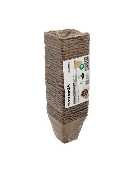 Semilleros Biodegradables8x8 cm. Pack 36 Semilleros Para Siembra / Germinacion De Plantas