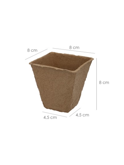 Semilleros Biodegradables8x8 cm. Pack 36 Semilleros Para Siembra / Germinacion De Plantas