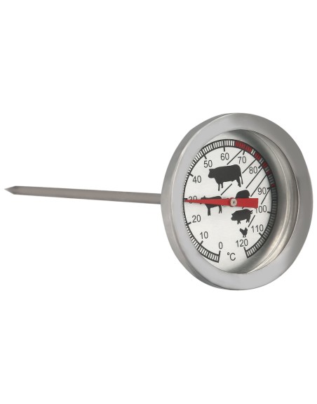Termometro Analogico Para Cocina, Con Sonda. Ideal Hornos, Carnes, Asados, etc. Con Indicador De Temperatura Optimo Segun Carnes