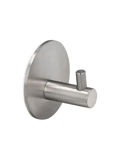 Gancho Colgador Baño Individual Toallas / Albornoz Color Inox Autoadhesivo Resistente, Sin Tornillos