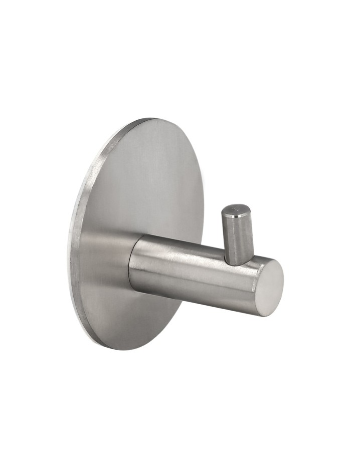 Gancho Colgador Baño Individual Toallas / Albornoz Color Inox Autoadhesivo Resistente, Sin Tornillos